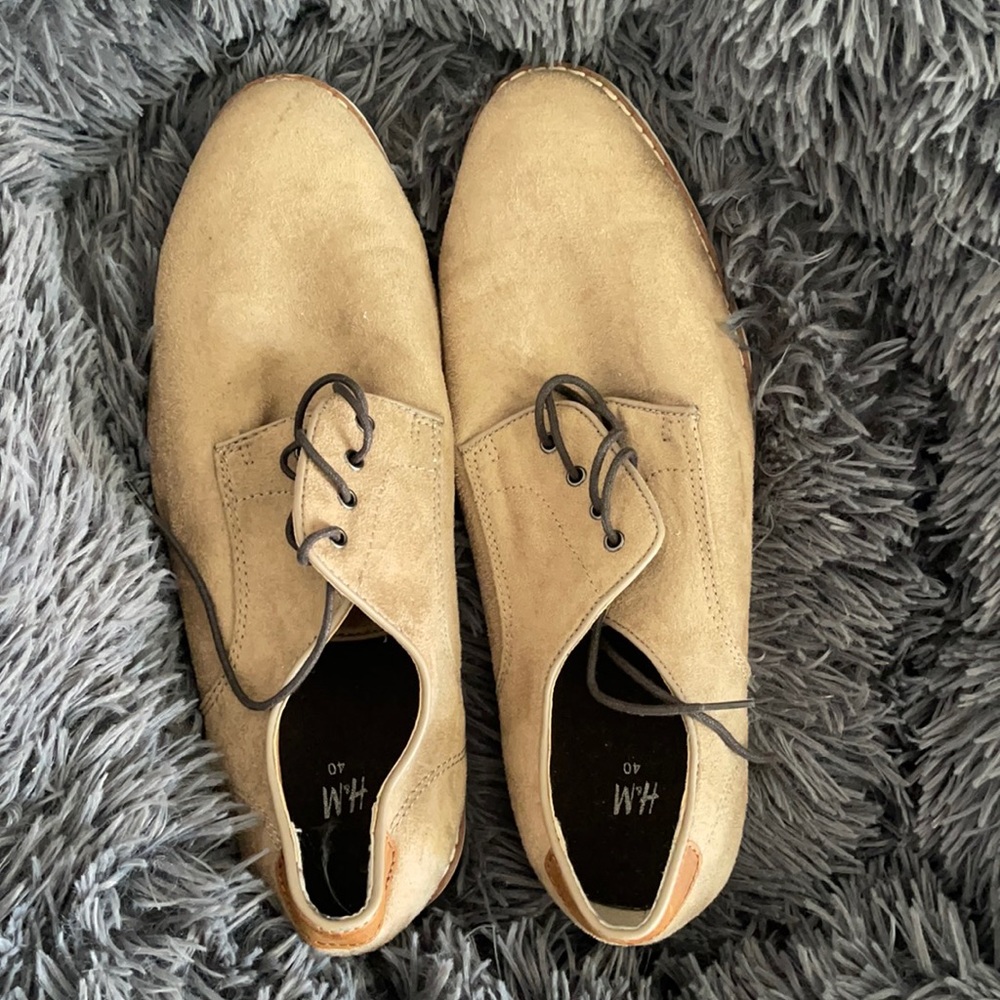 H&M BROWN DRESS SHOES- SIZE 40 -USED